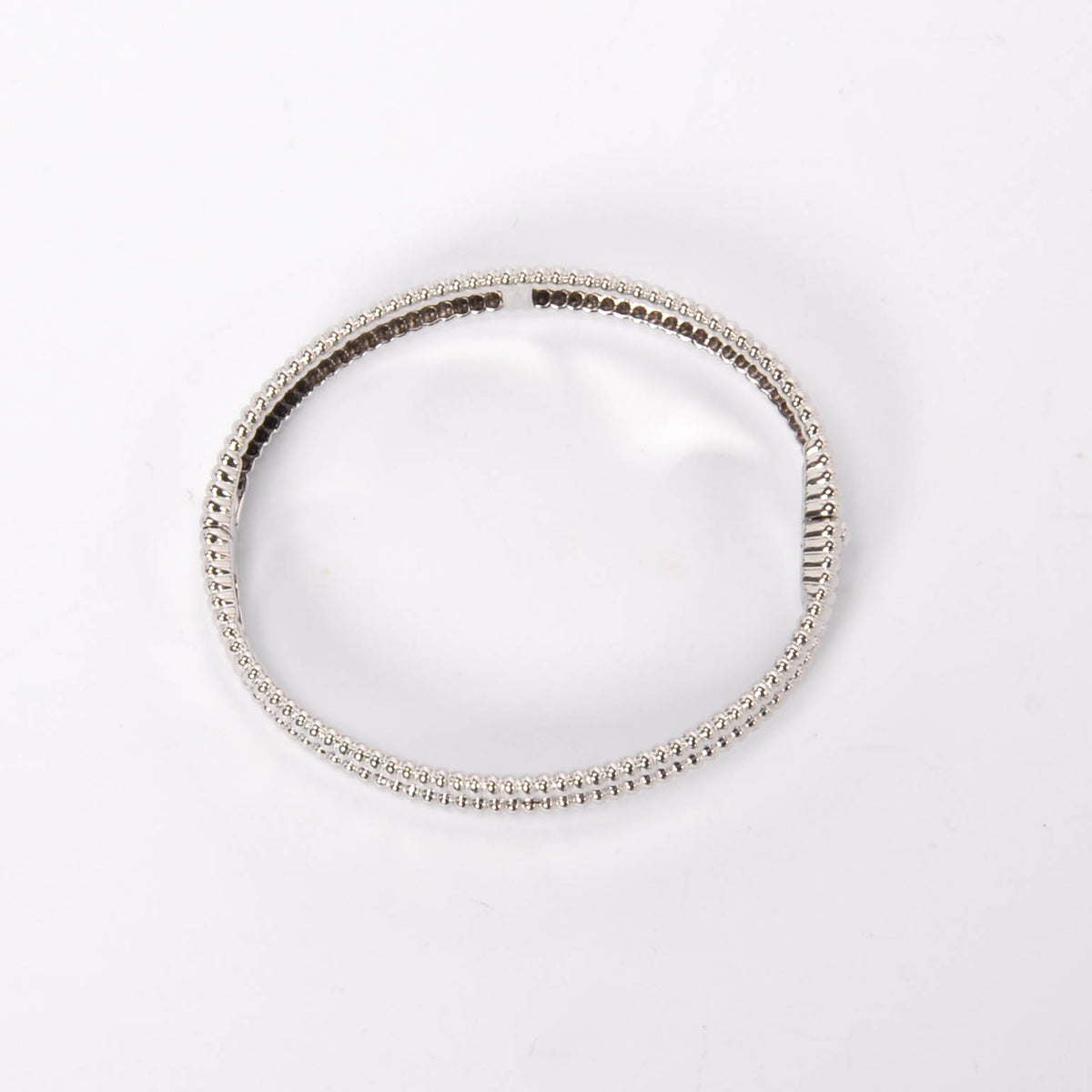 Van Cleef & Arpels 18k White Gold Perlee Signature Bracelet