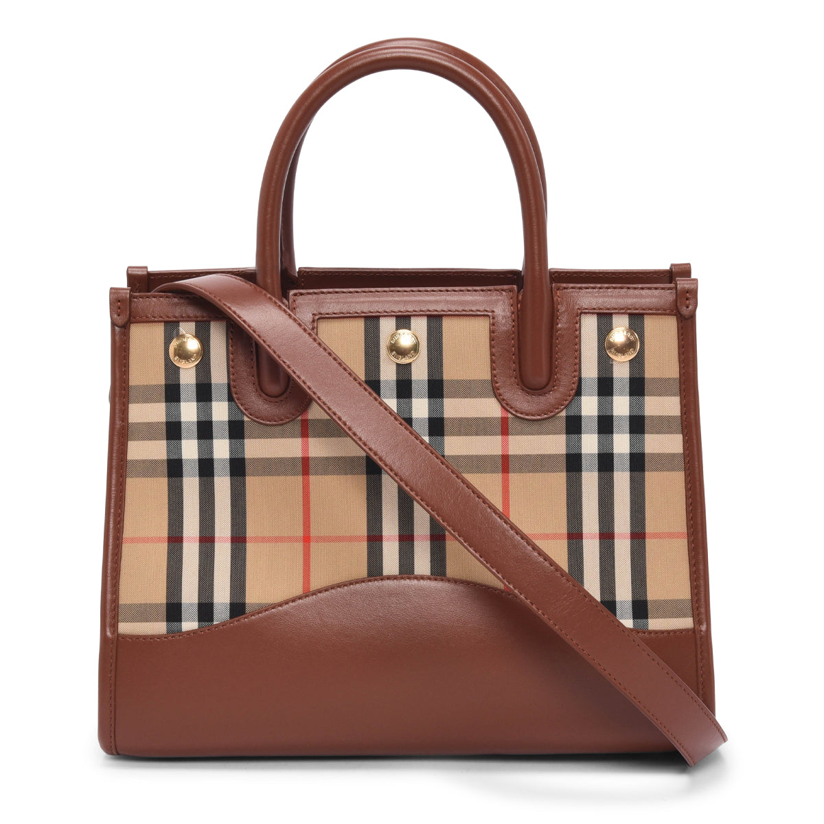 Burberry Tan Vintage Check Baby Title Tote
