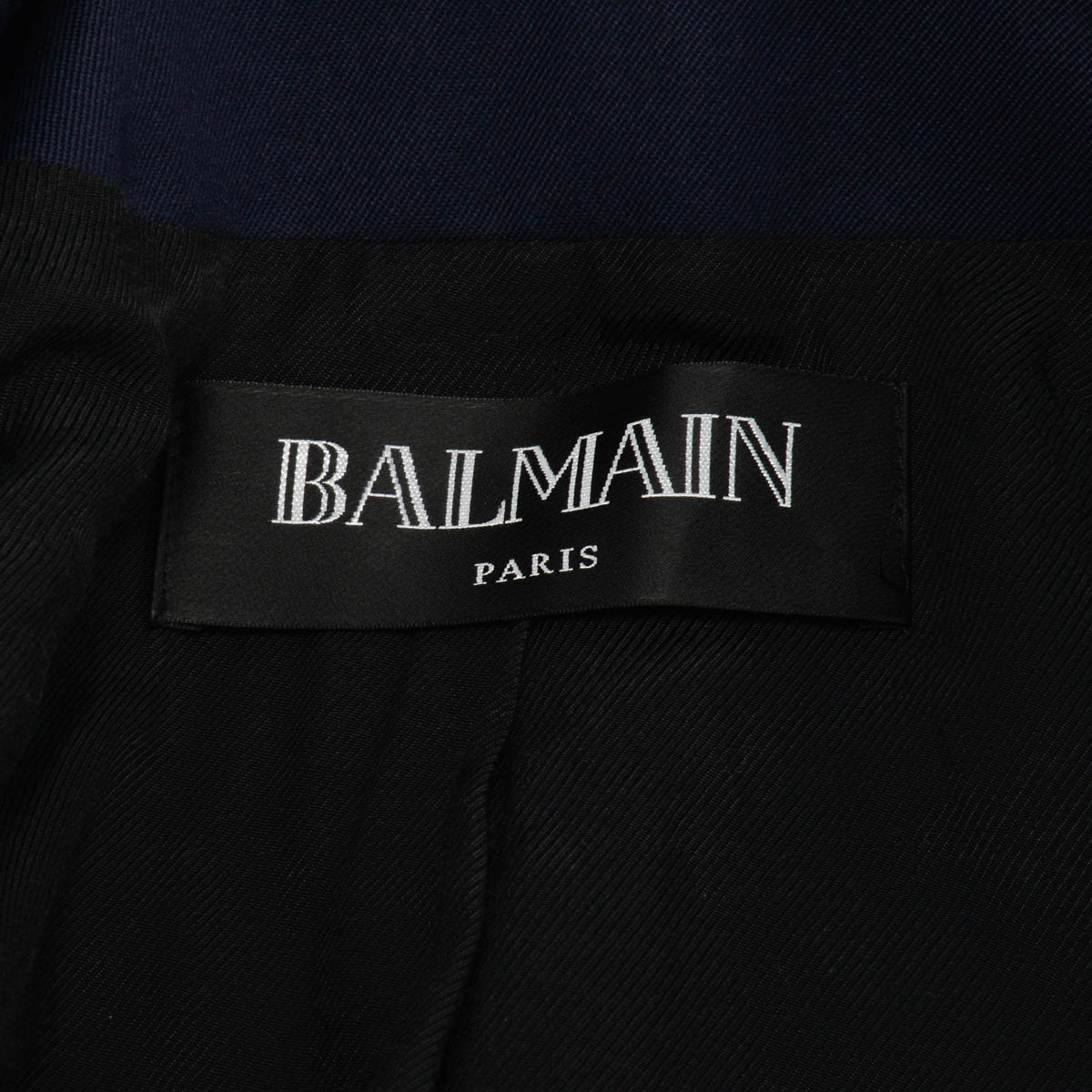 Balmain Navy Wool Double Breasted Blazer FR 34