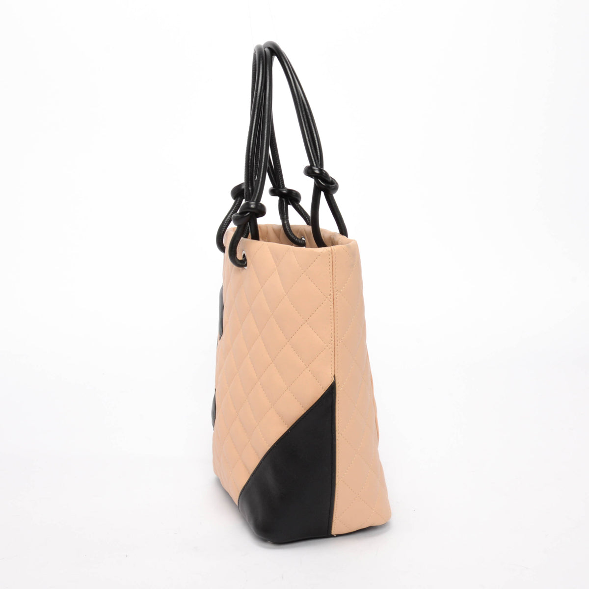 Chanel Beige Quilted Calfskin Medium Cambon Tote