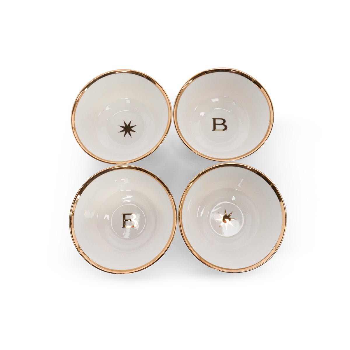 Bulgari White Ceramic 4 Bowl Set