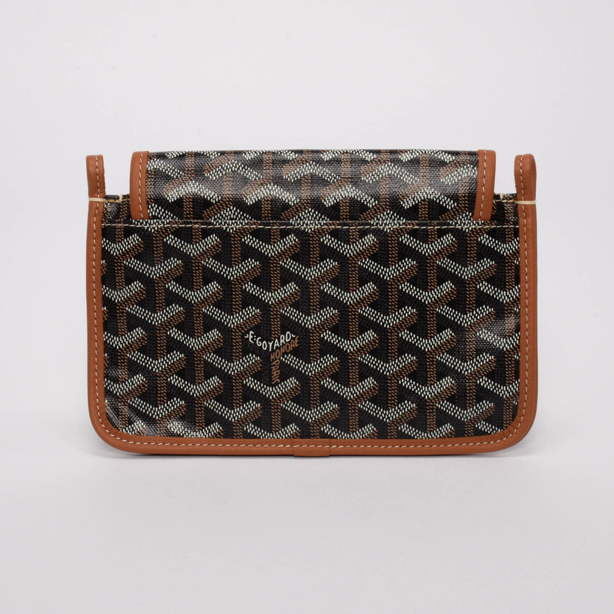 Goyard Black & Tan Goyardine Plumet Pocket Wallet Mini Bag
