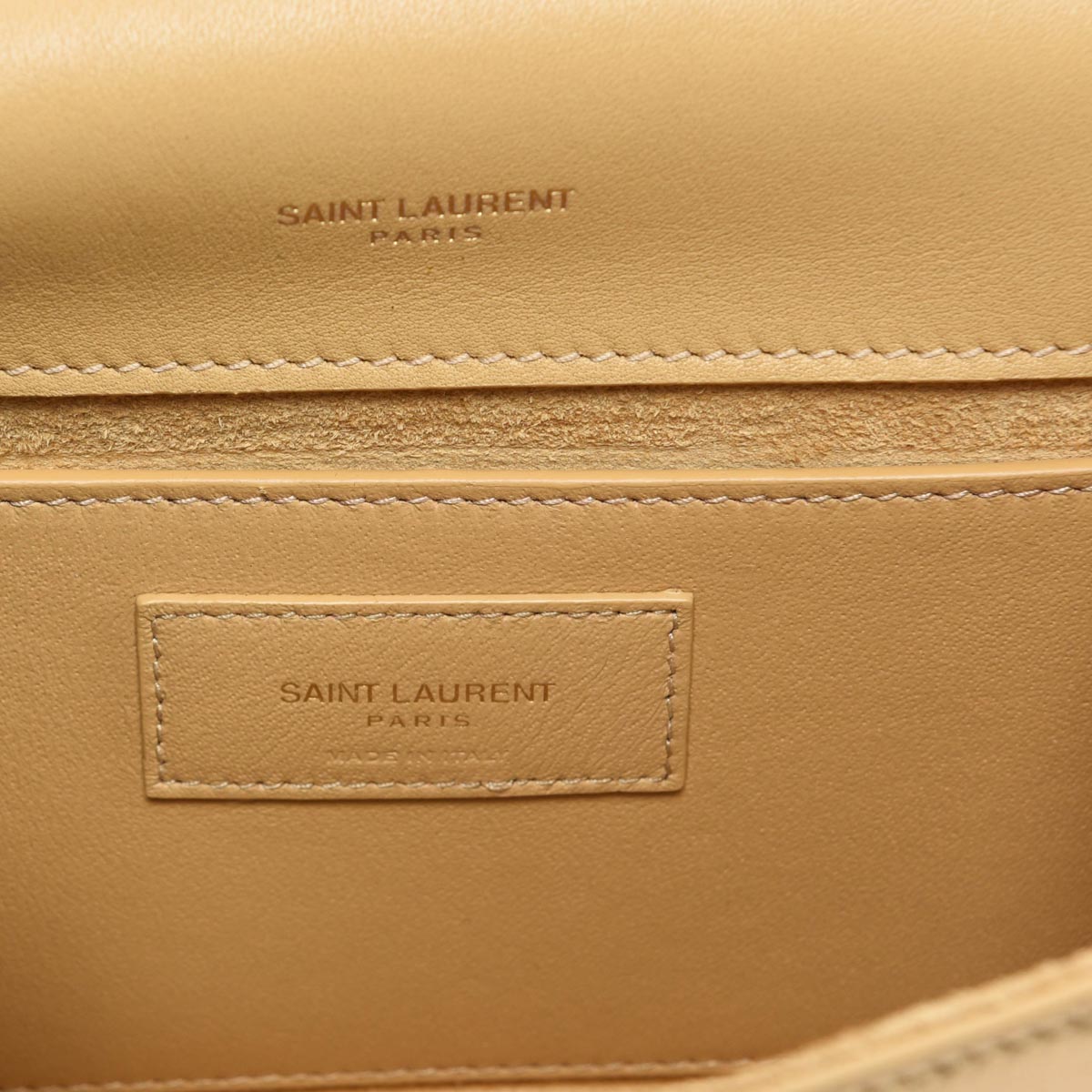 Saint Laurent Gold Metallic Calfskin Small Kate Tassel Bag