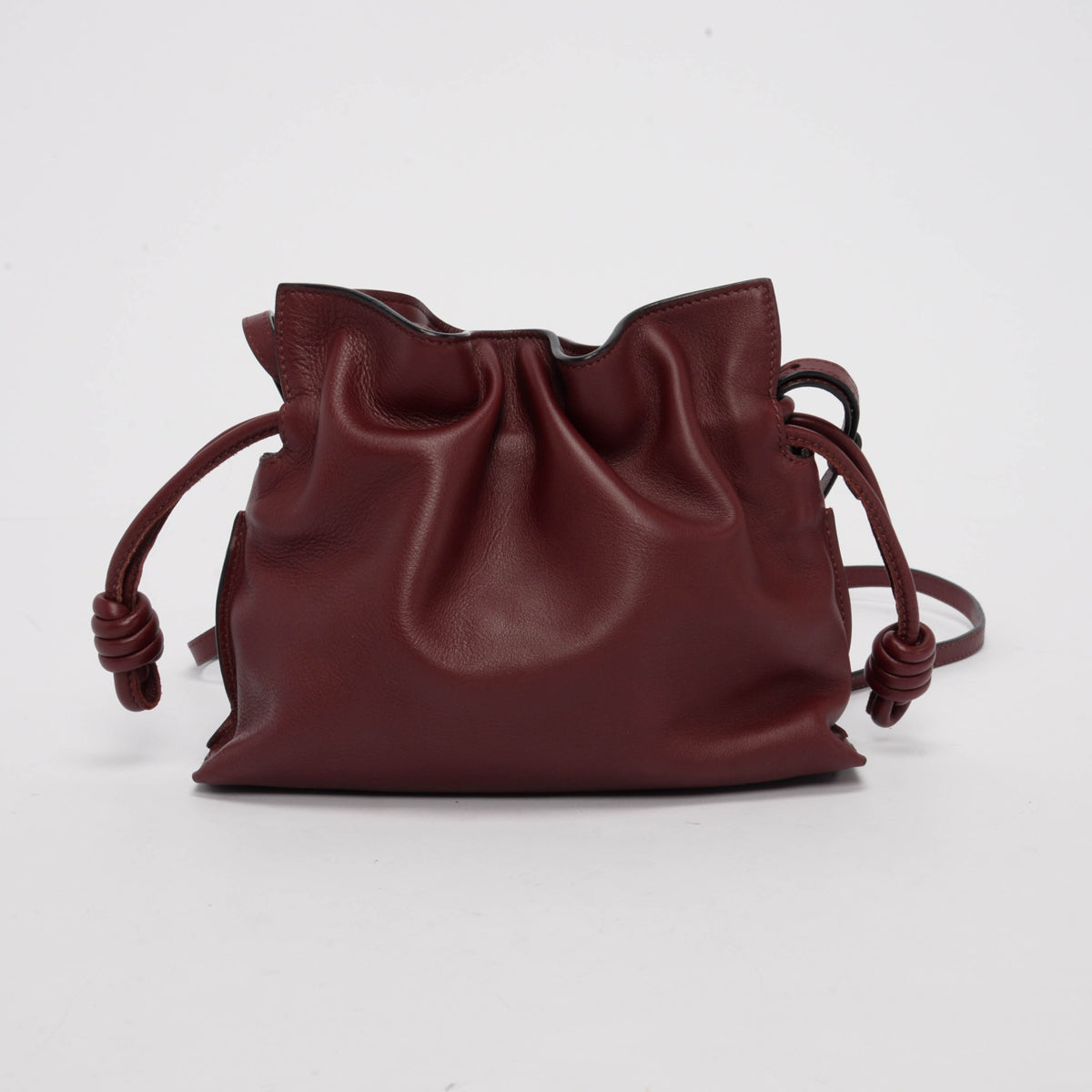 Loewe Burgundy Calfskin Flamenco Mini Bag