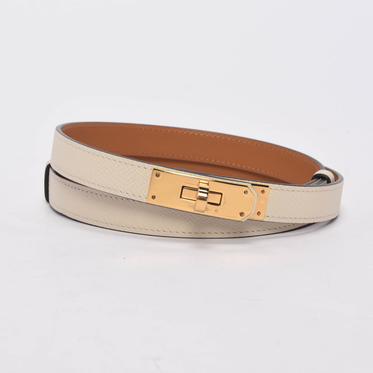 Hermes Craie Epsom Kelly Pocket 18 Belt