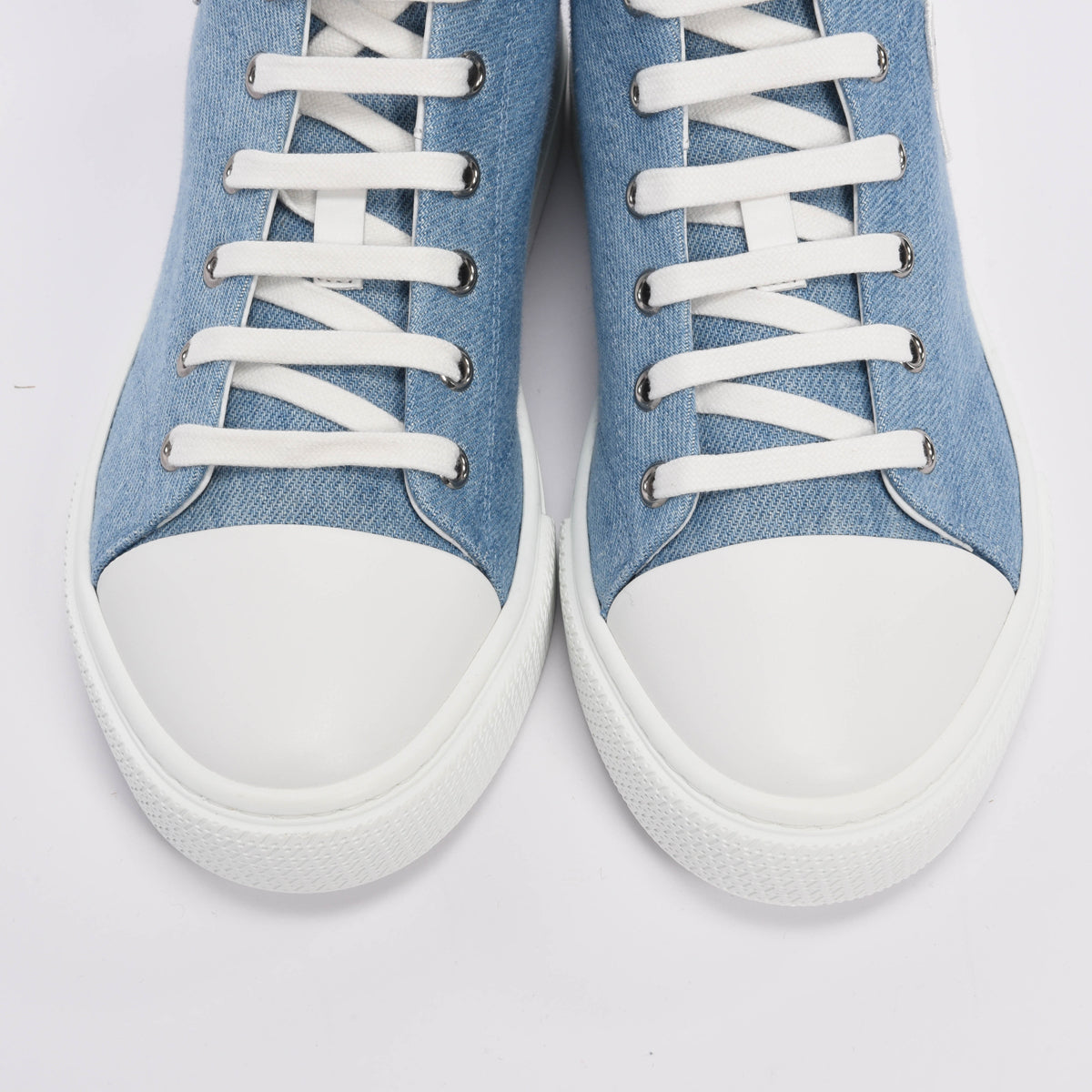 Hermes Blue Denim Illico Hi Top Sneakers 37.5