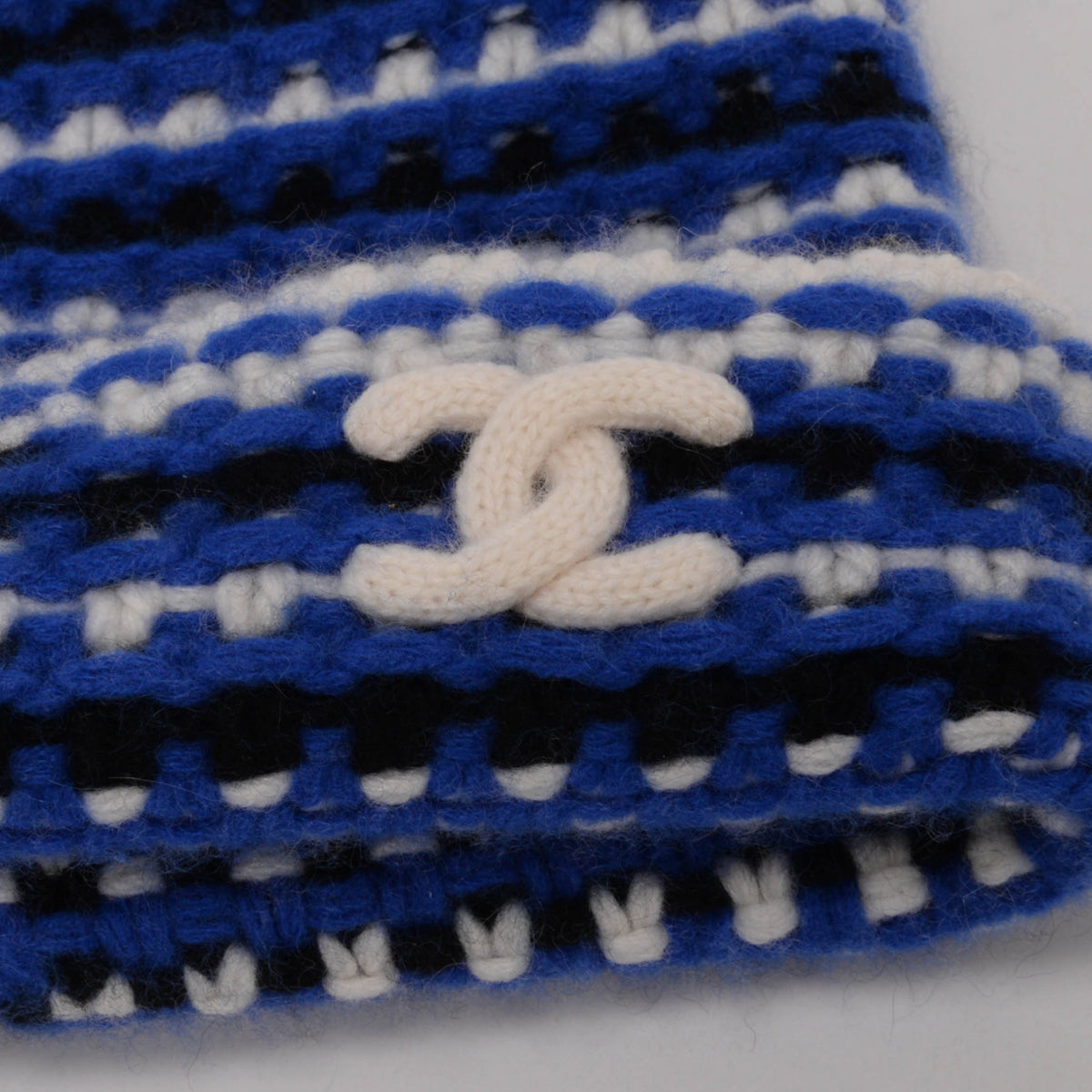 Chanel Blue Cashmere CC Beanie