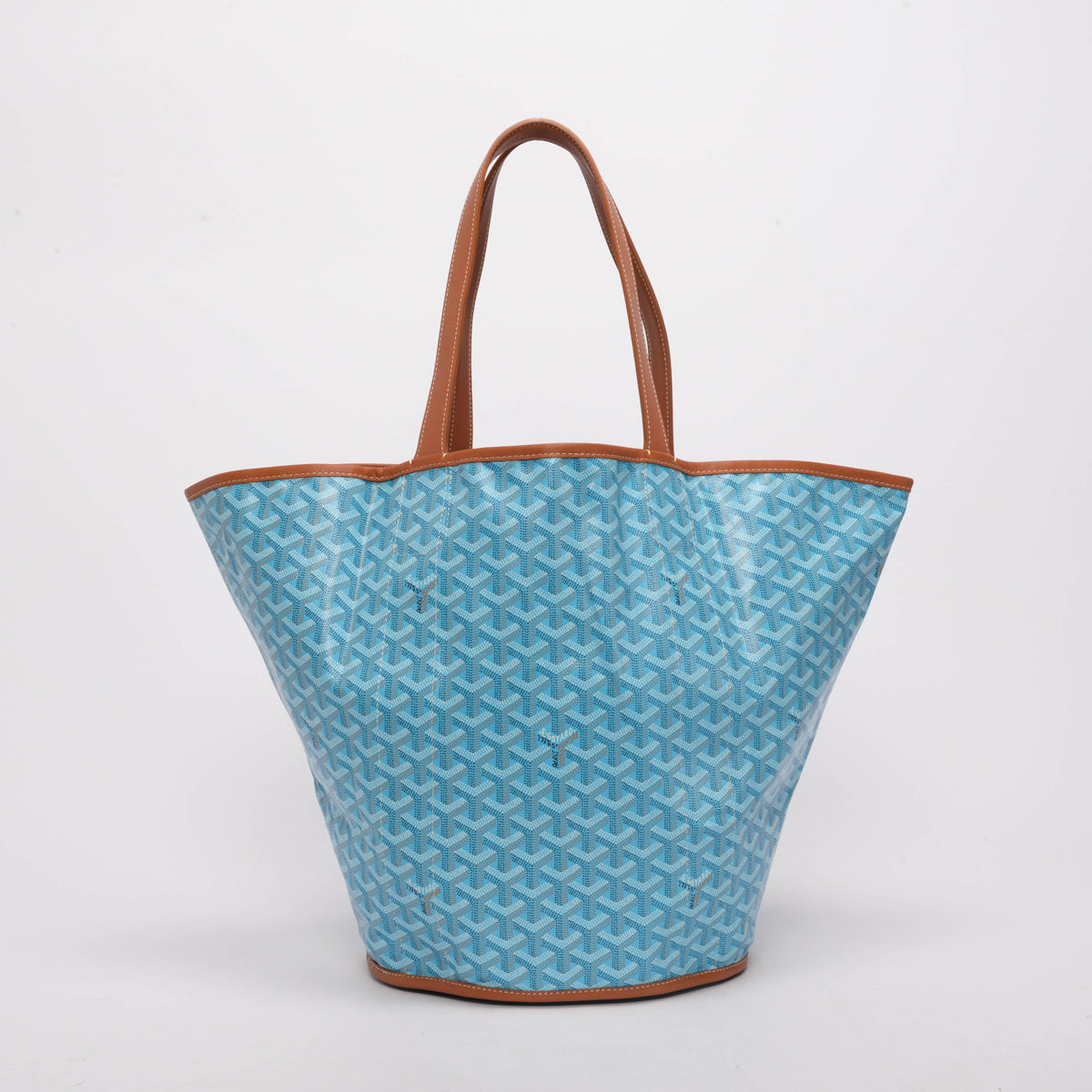 Goyard Turquoise Goyardine Reversible Belharra Tote