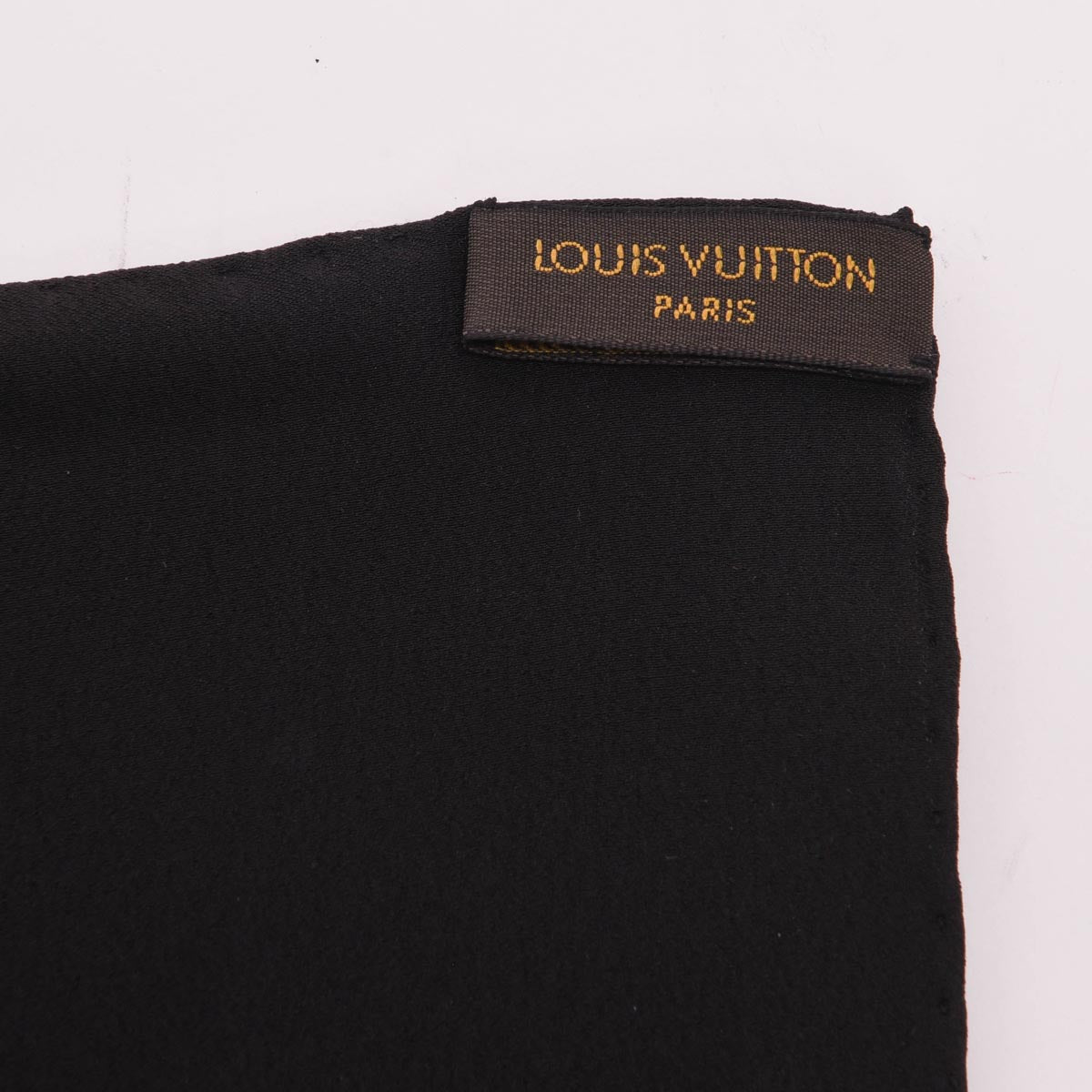 Louis Vuitton Black Silk Monogram Scarf
