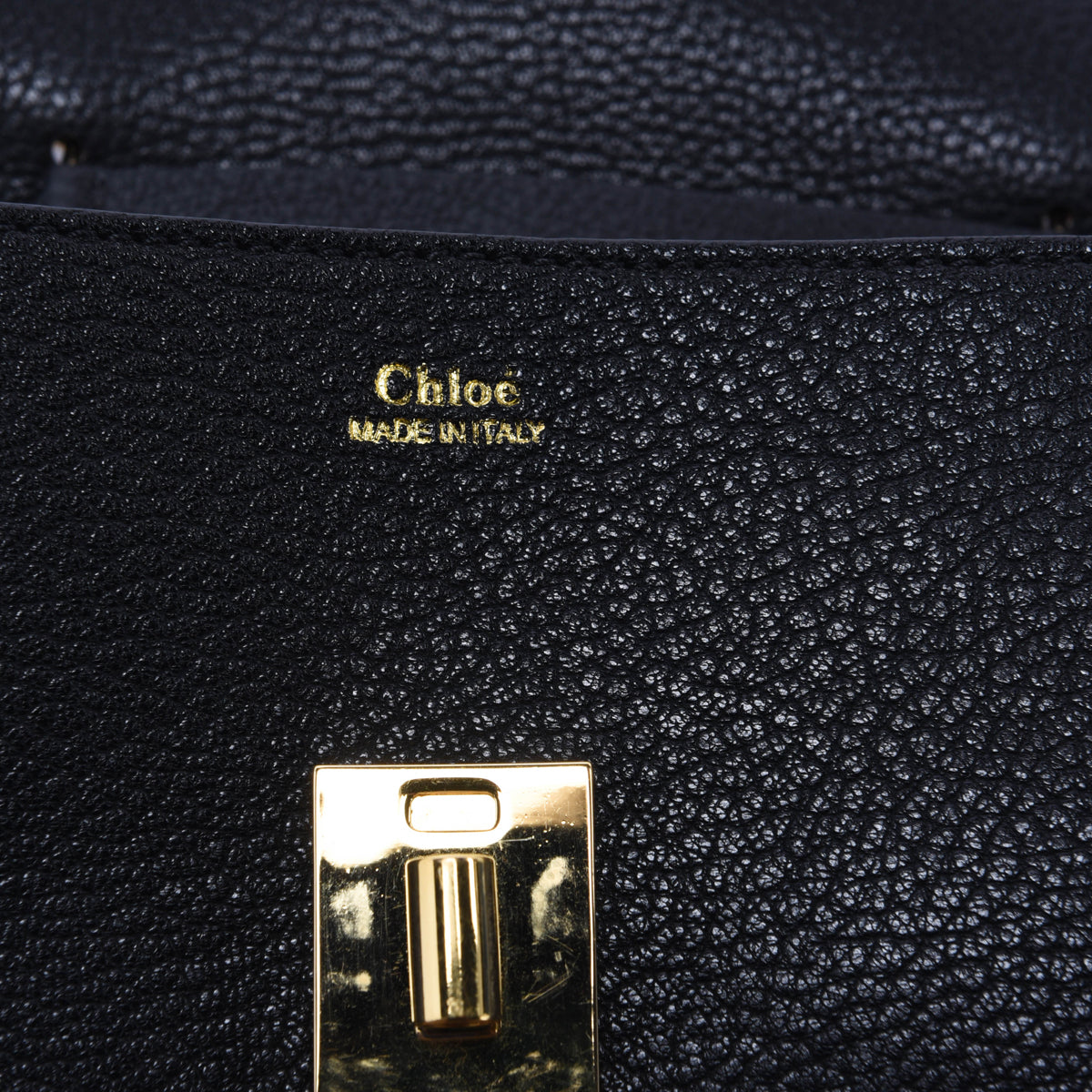 Chloe Black Grained Lambskin Small Drew Shoulder Bag
