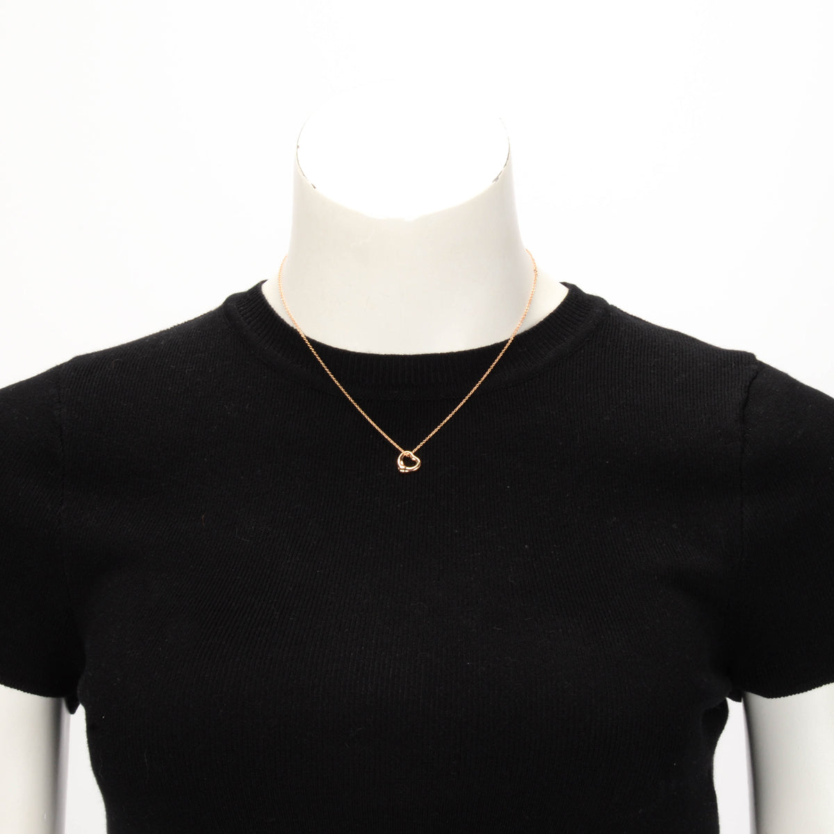 Tiffany & Co 18k Rose Gold Elsa Peretti Open Heart Pendant