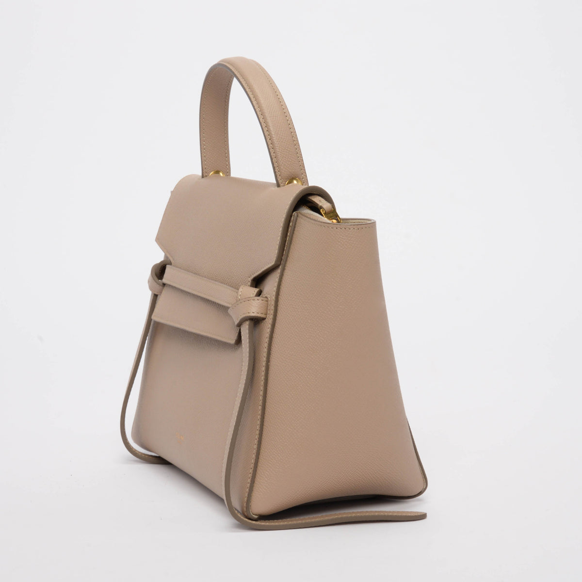 Celine Beige Grained Calfskin Micro Belt Bag