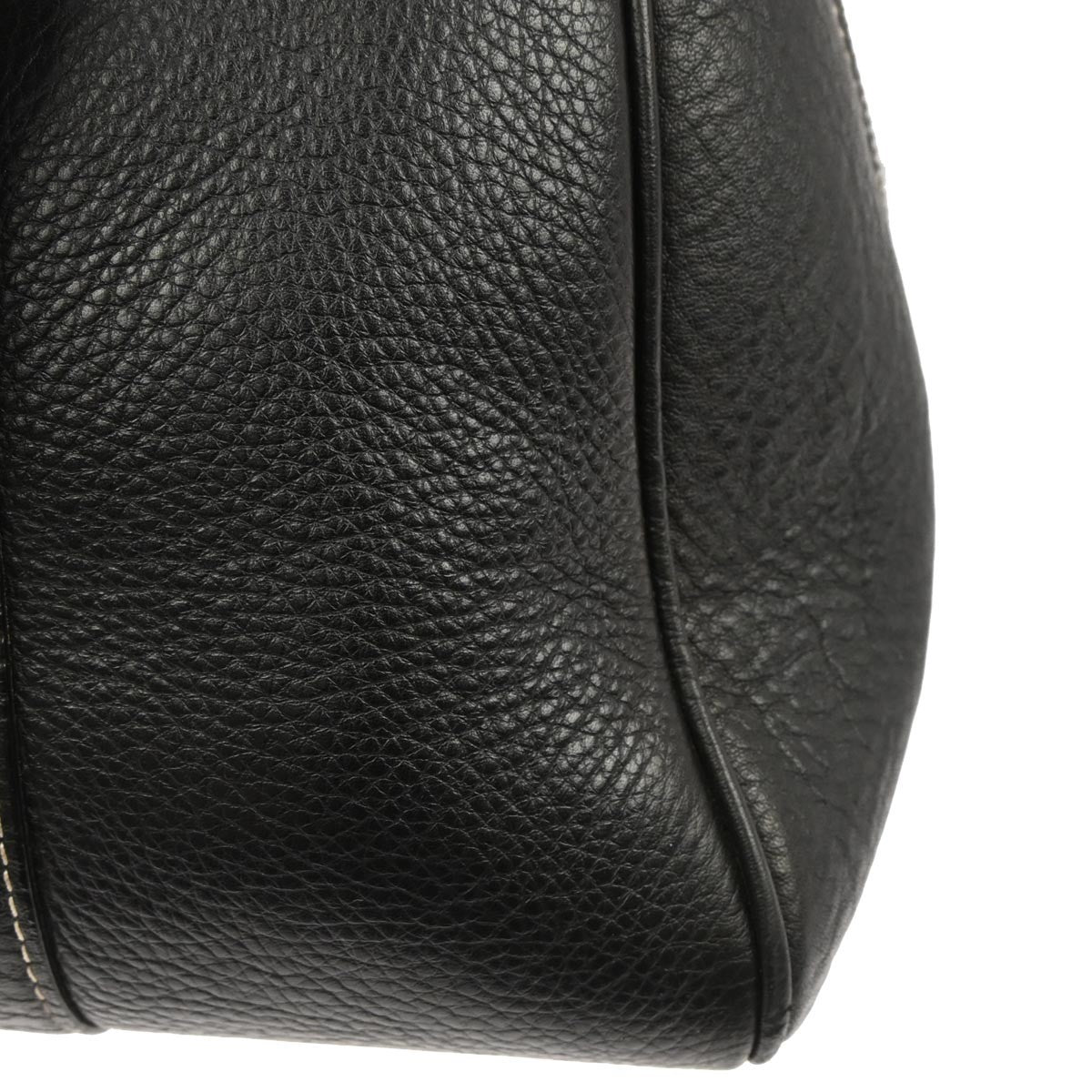 Dior Medium Black Grained Leather Boston Bag