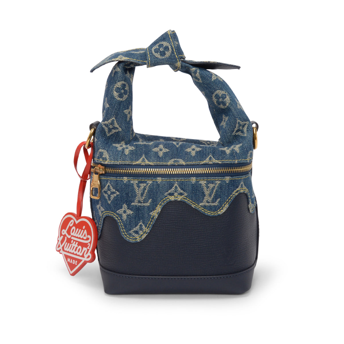 Louis Vuitton Blue Monogram Denim Drip Japanese Cruiser Bag