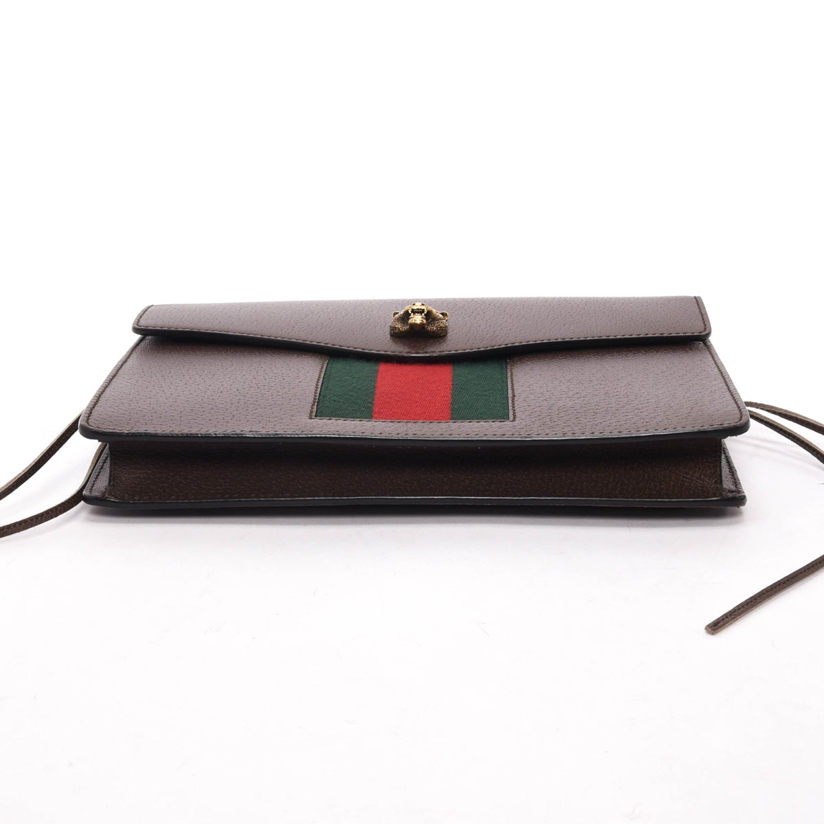 Gucci Brown Grained Calfskin Animalier Chain Bag