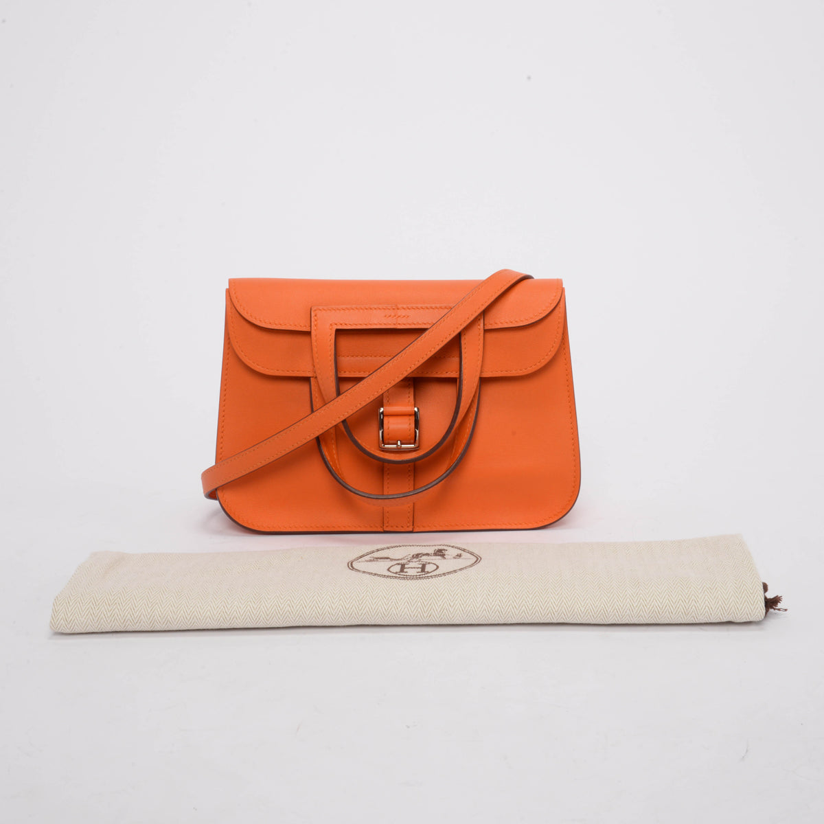 Hermes Orange Swift Mini Halzan 22