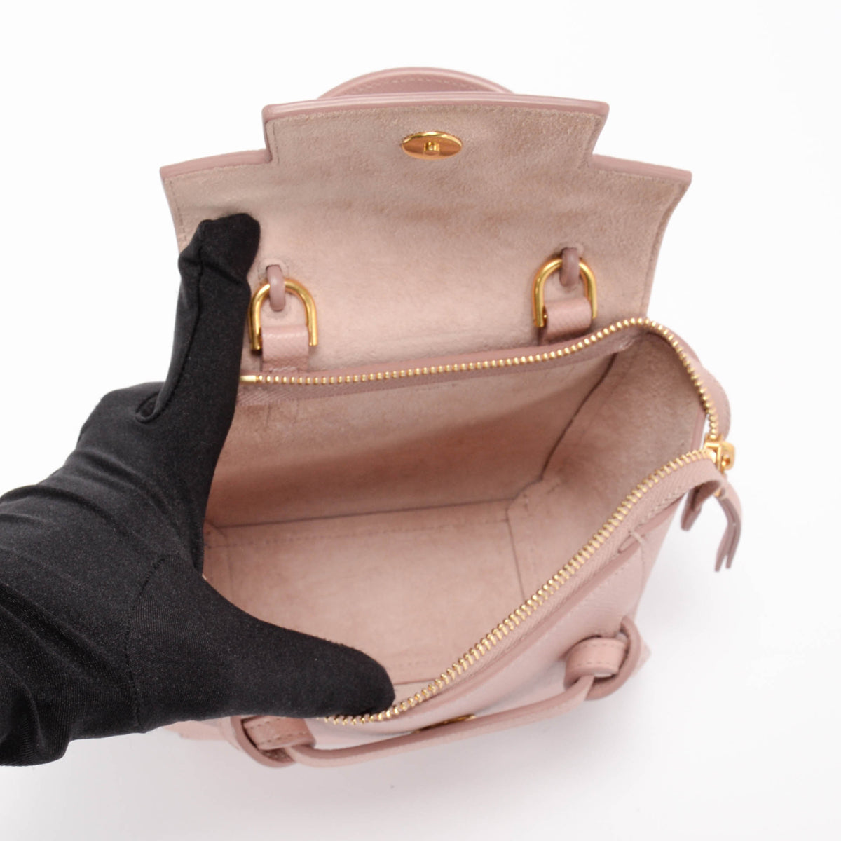 Celine Vintage Pink Grained Calfskin Pico Belt Bag
