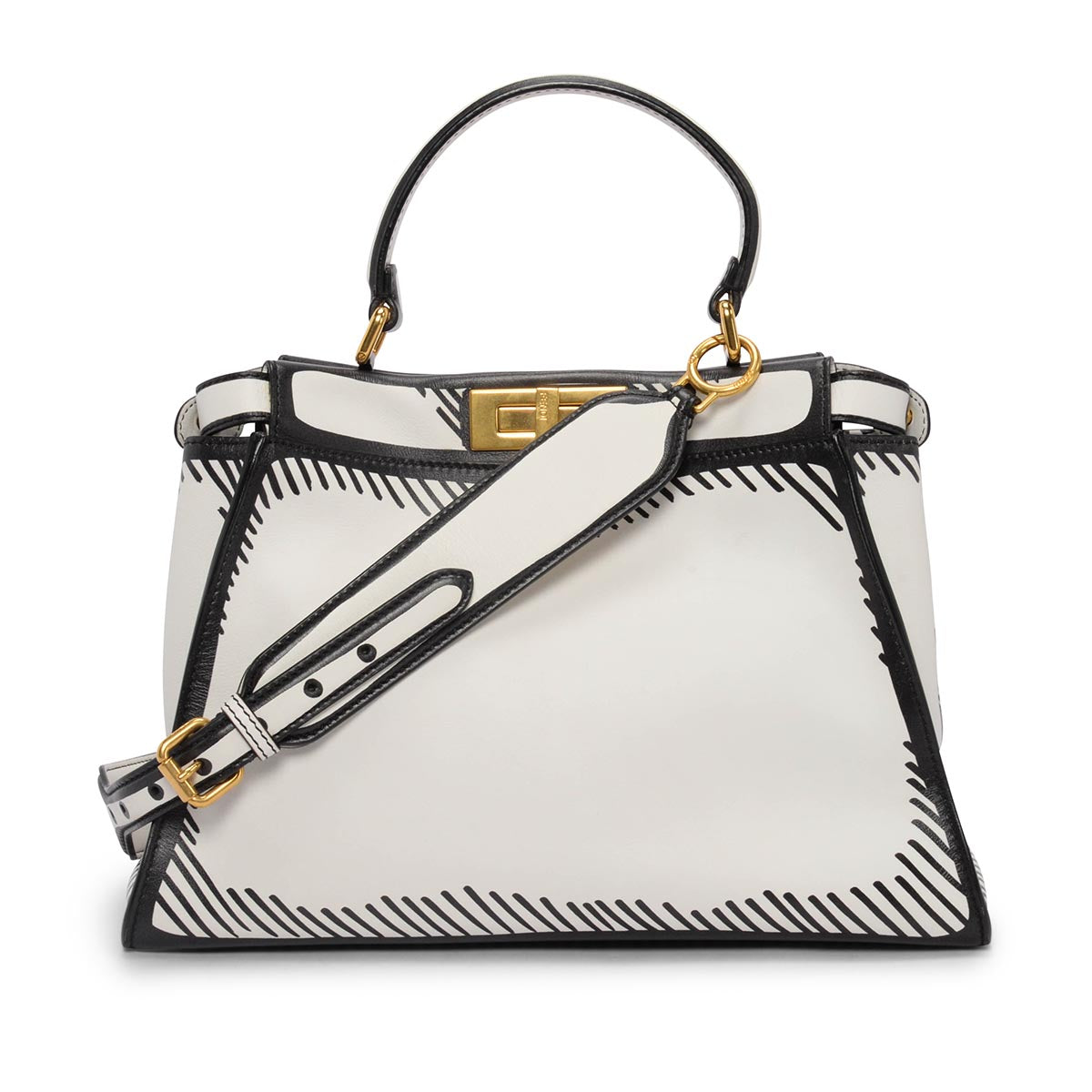 Fendi x Joshua Vides White Calfskin California Sky Peekaboo Bag