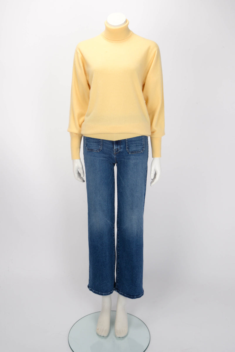 Gucci Pastel Yellow Cashmere Turtle Neck Sweater S