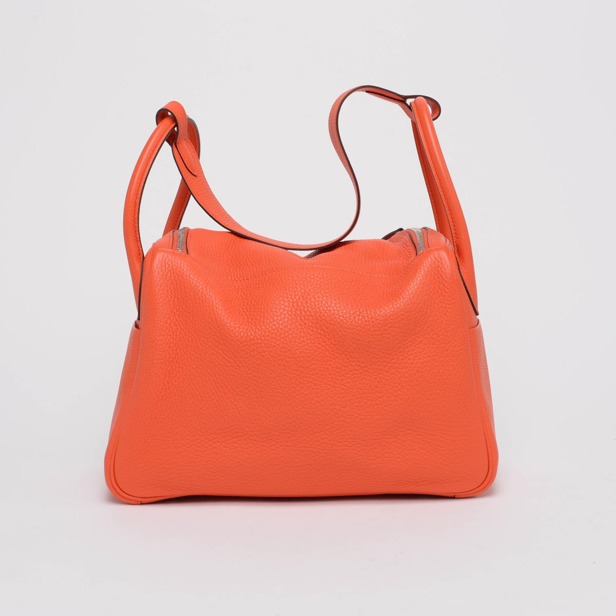 Hermes Orange Poppy Clemence Lindy 30