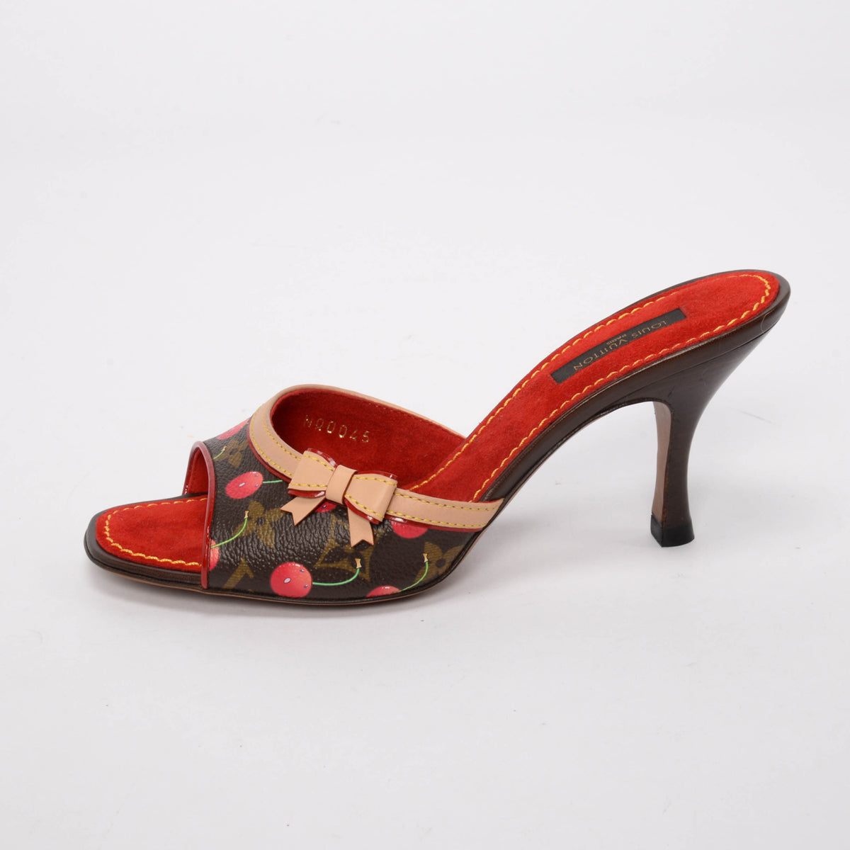 Louis Vuitton x Takashi Murakami Monogram Cerises Bow Sandals 37.5