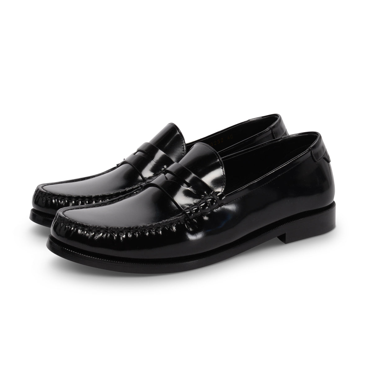 Saint Laurent Black Shiny Calfskin Le Loafer 40