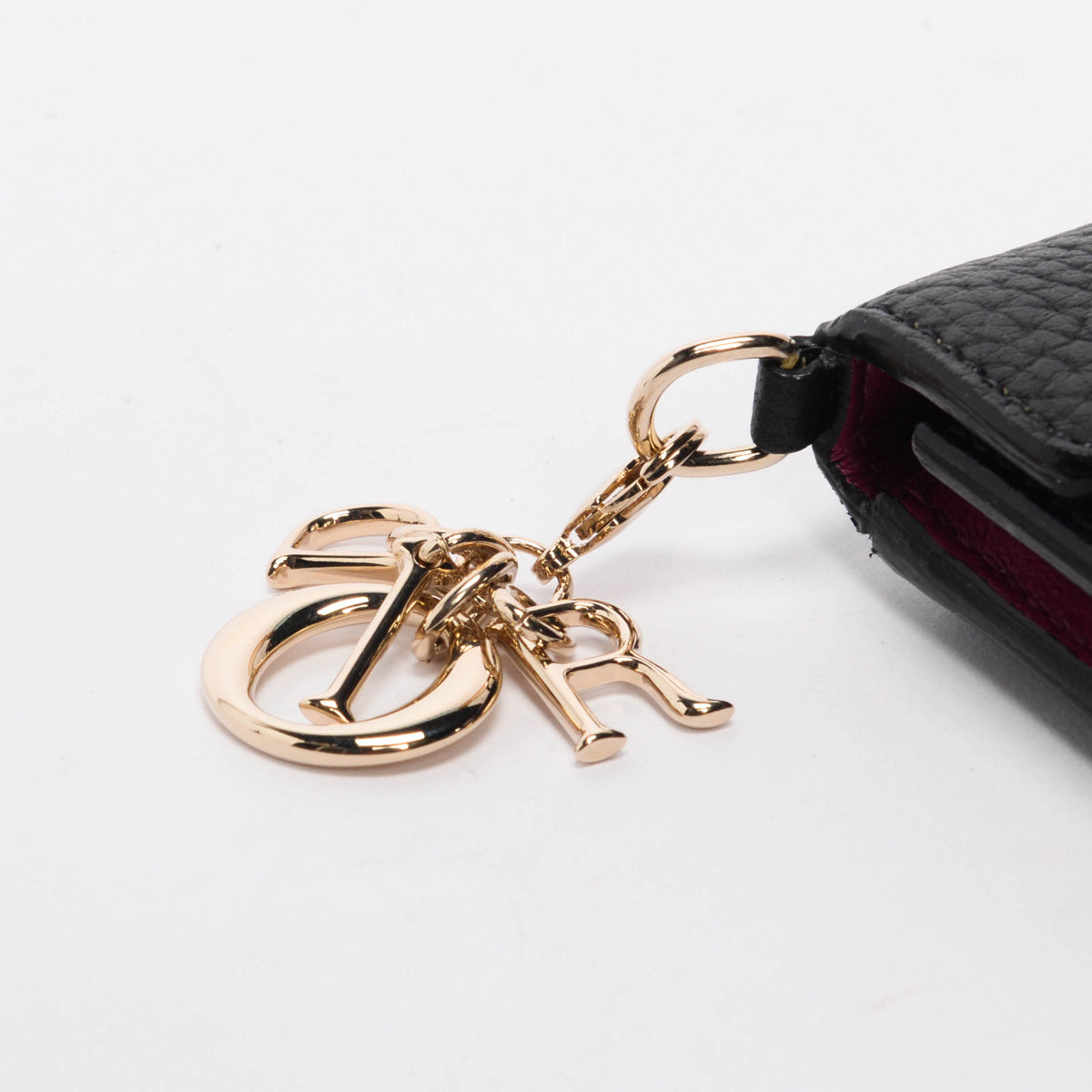 Dior Black Grained Calfskin Diorissimo Envelope Wallet