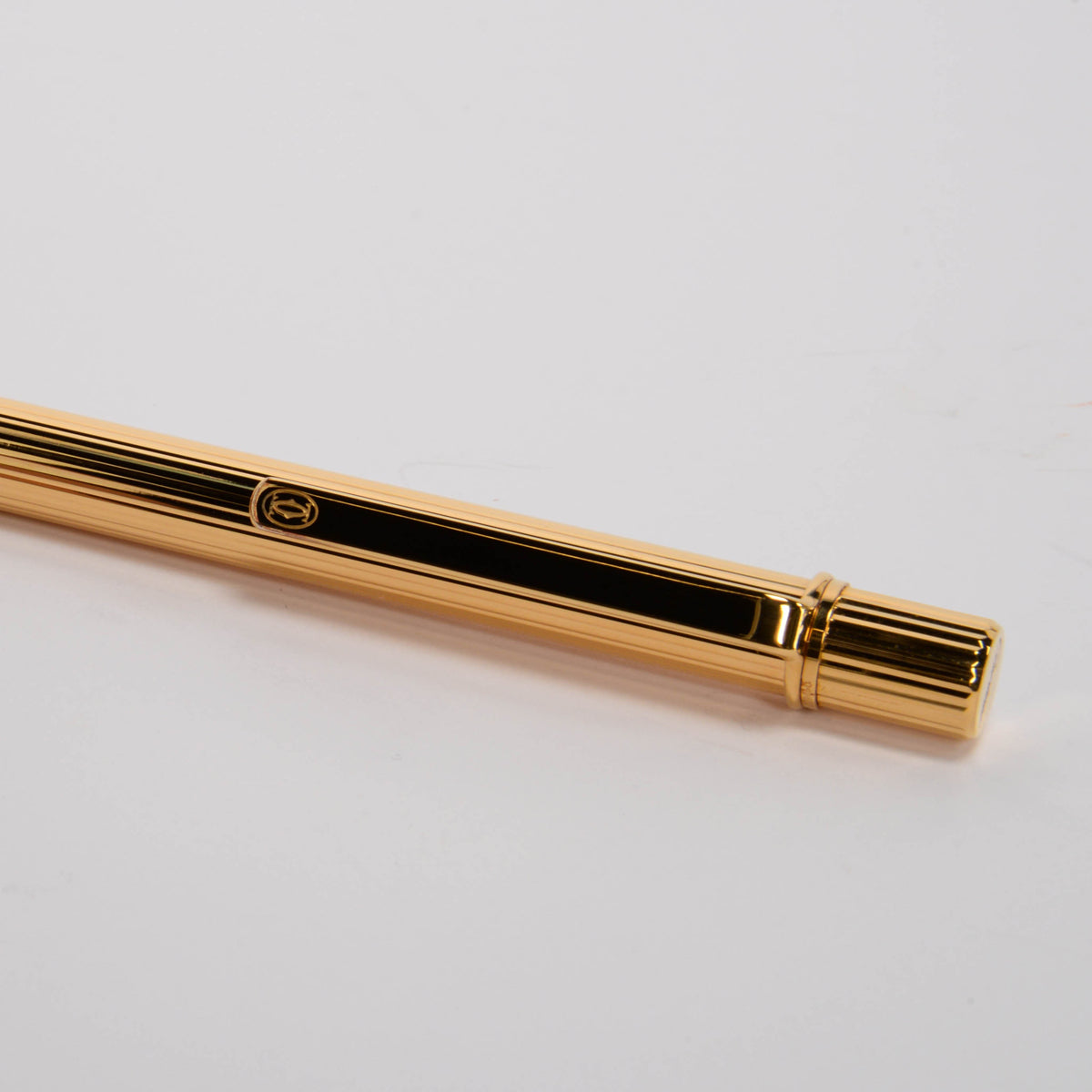 Cartier Gold Plated Stylo Bille Must ll Pen