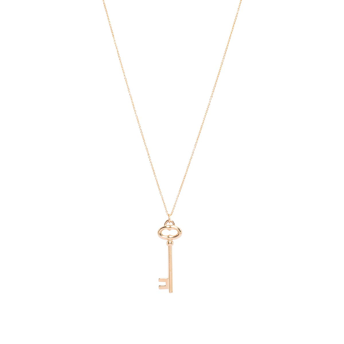 Tiffany & Co 18k Yellow Gold Oval Key Pendant