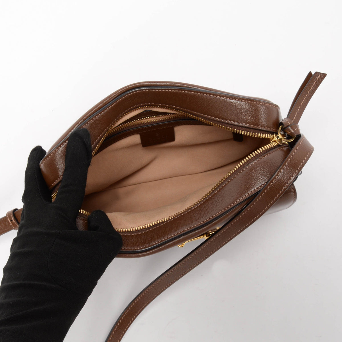 Gucci Brown Calfskin Small Horsebit 1955 Shoulder Bag