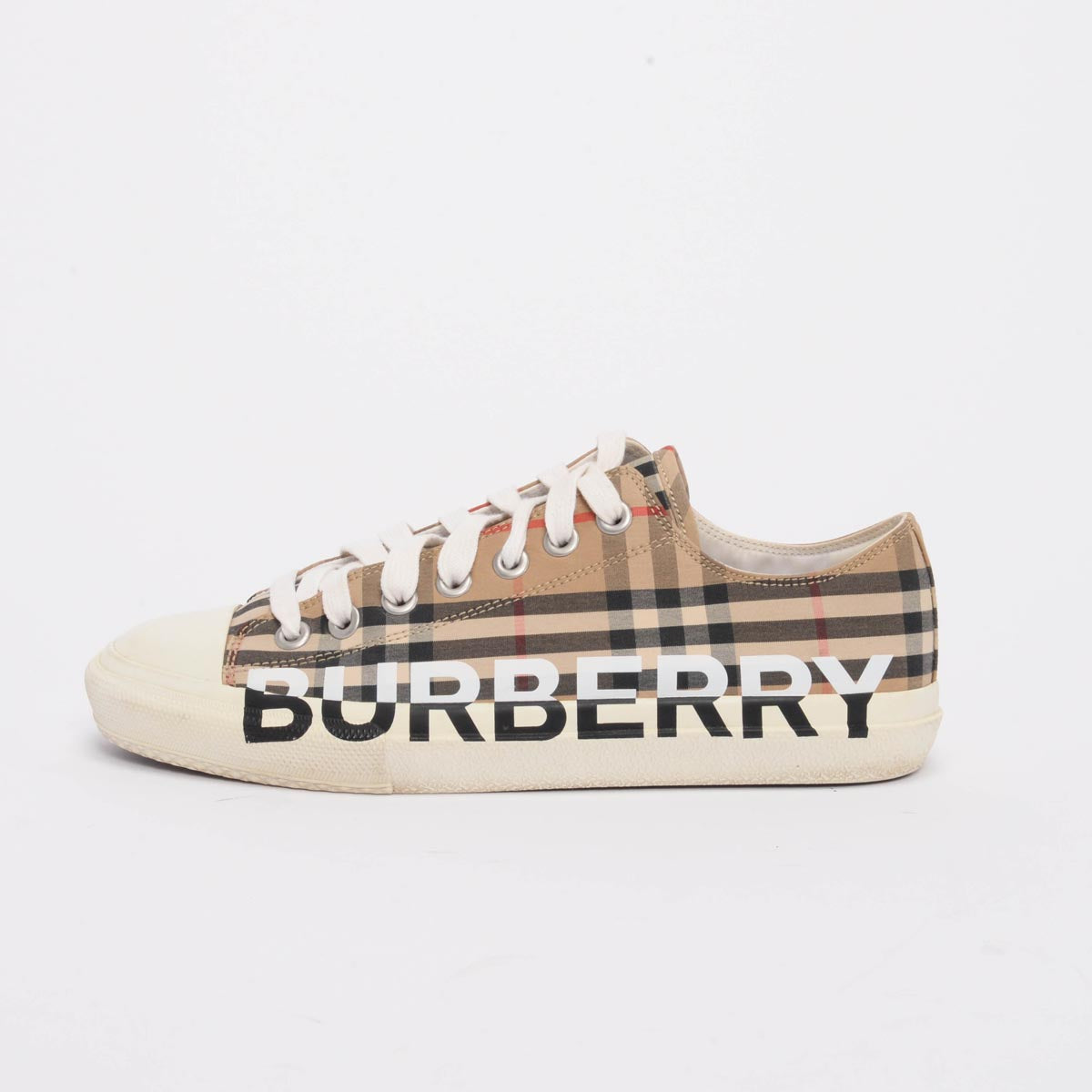 Burberry Beige Nova Check Low Top Sneakers 41