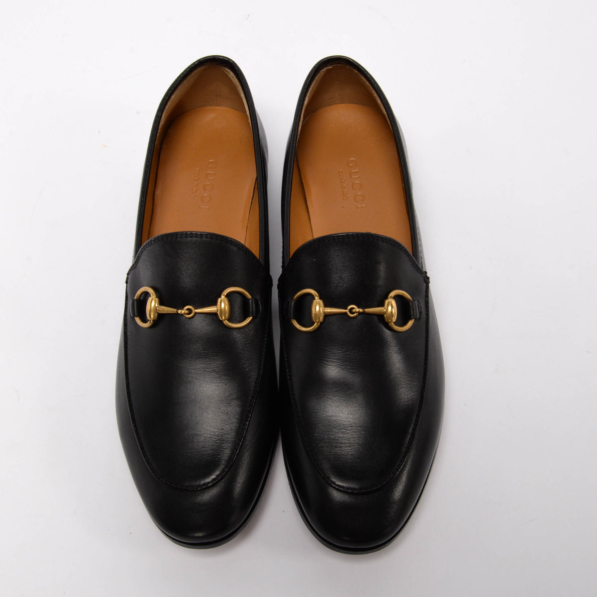 Gucci Black Calfskin Jordaan Horsebit Loafers  36