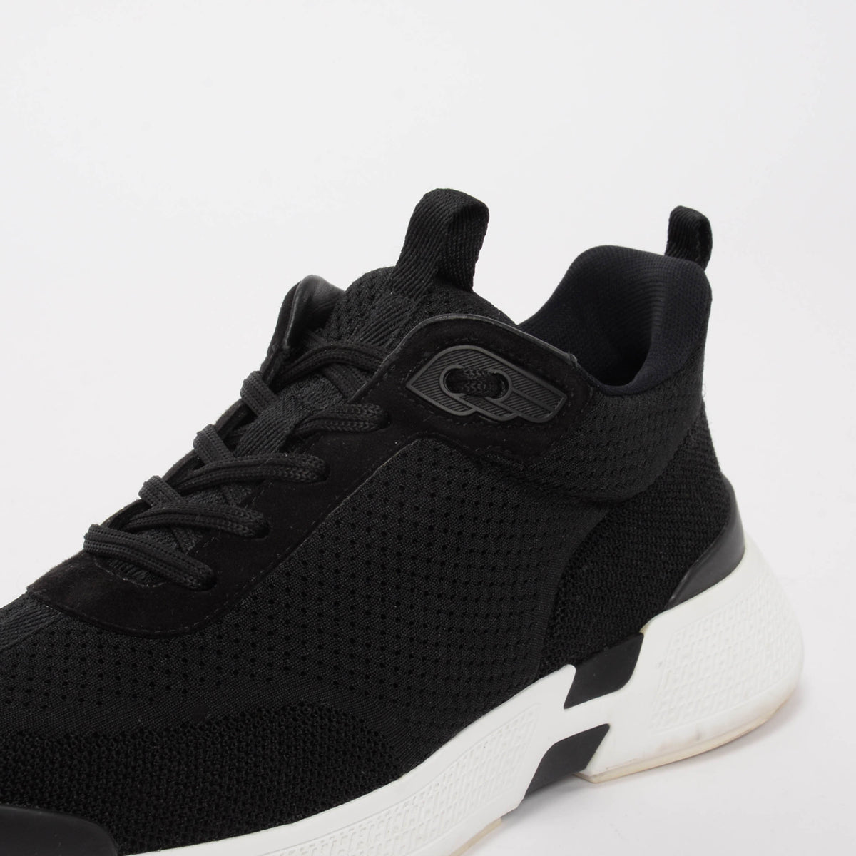 Hermes Black Technical Knit Heros Sneakers 37