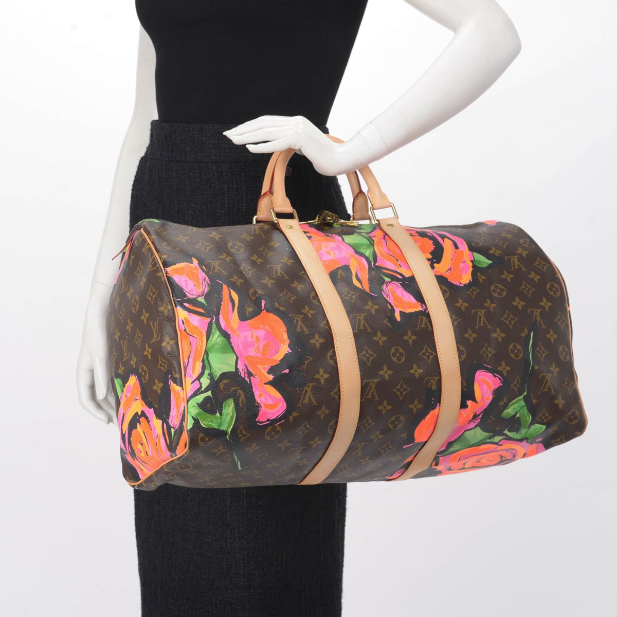 Louis Vuitton x Stephen Sprouse Monogram Roses Keepall 50