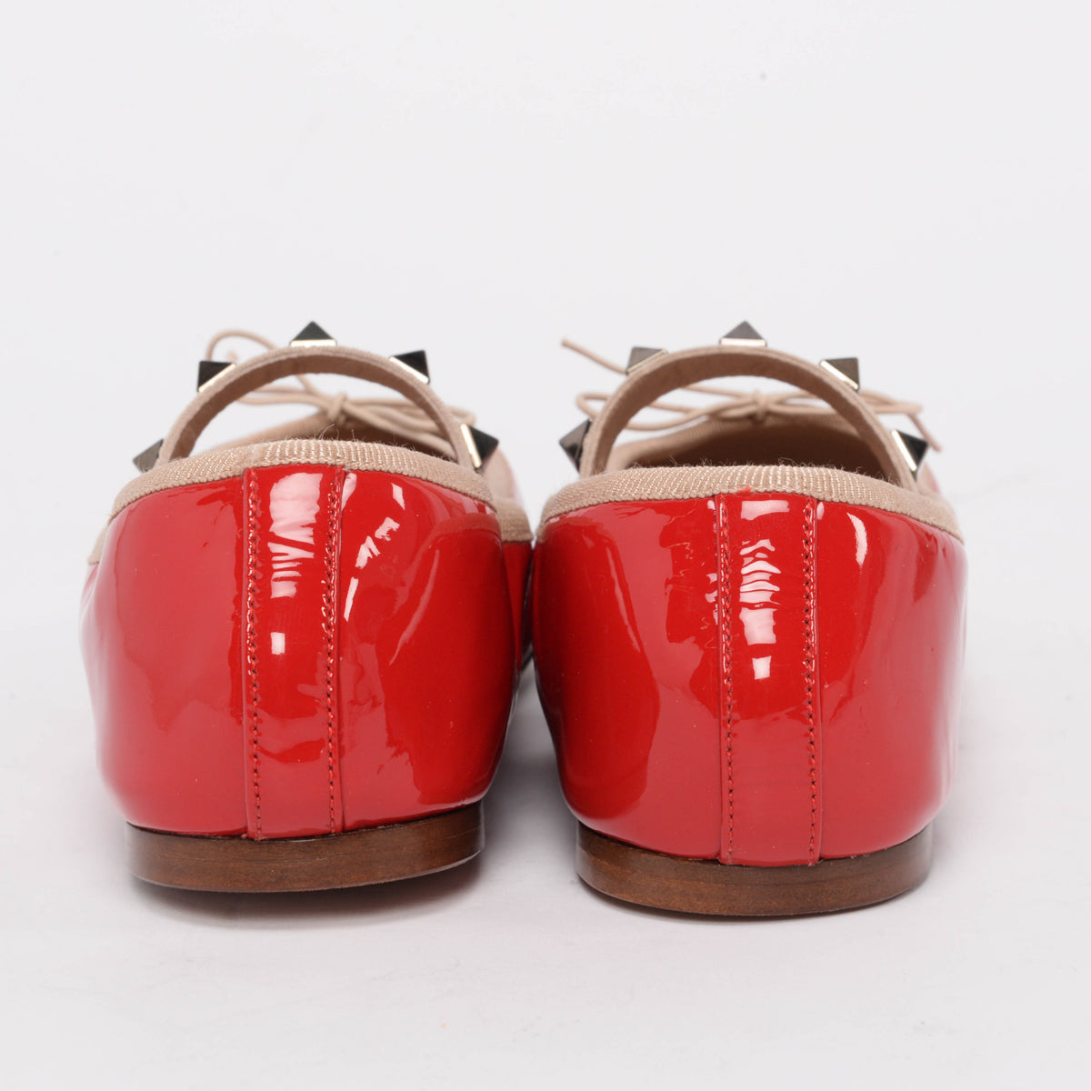 Valentino Red Patent Rockstud Ballerina Flats 36