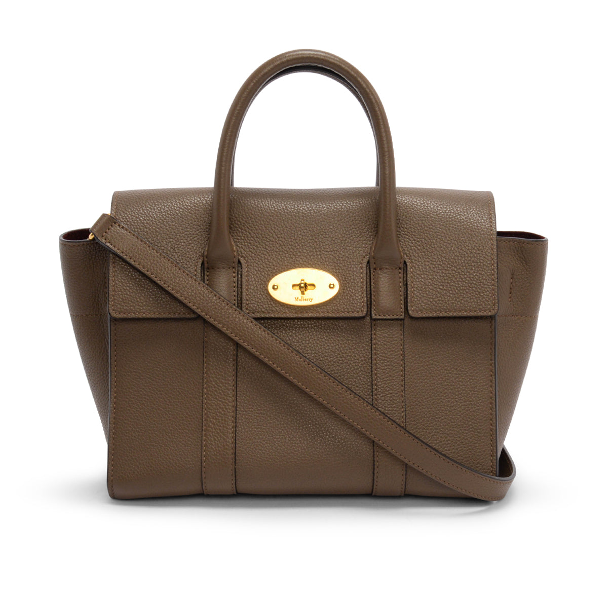 Mulberry Clay Classic Grain Small Bayswater Bag