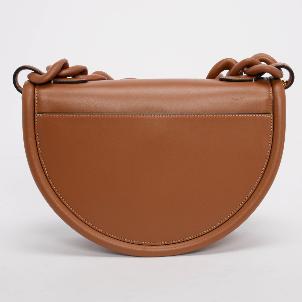 Salvatore Ferragamo Tan Sella Calfskin Aura Shoulder Bag