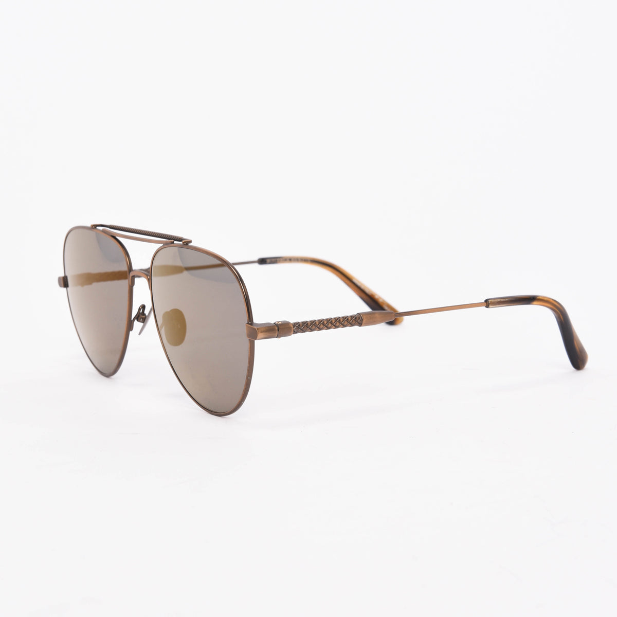 Bottega Veneta Bronze Aviator Sunglasses