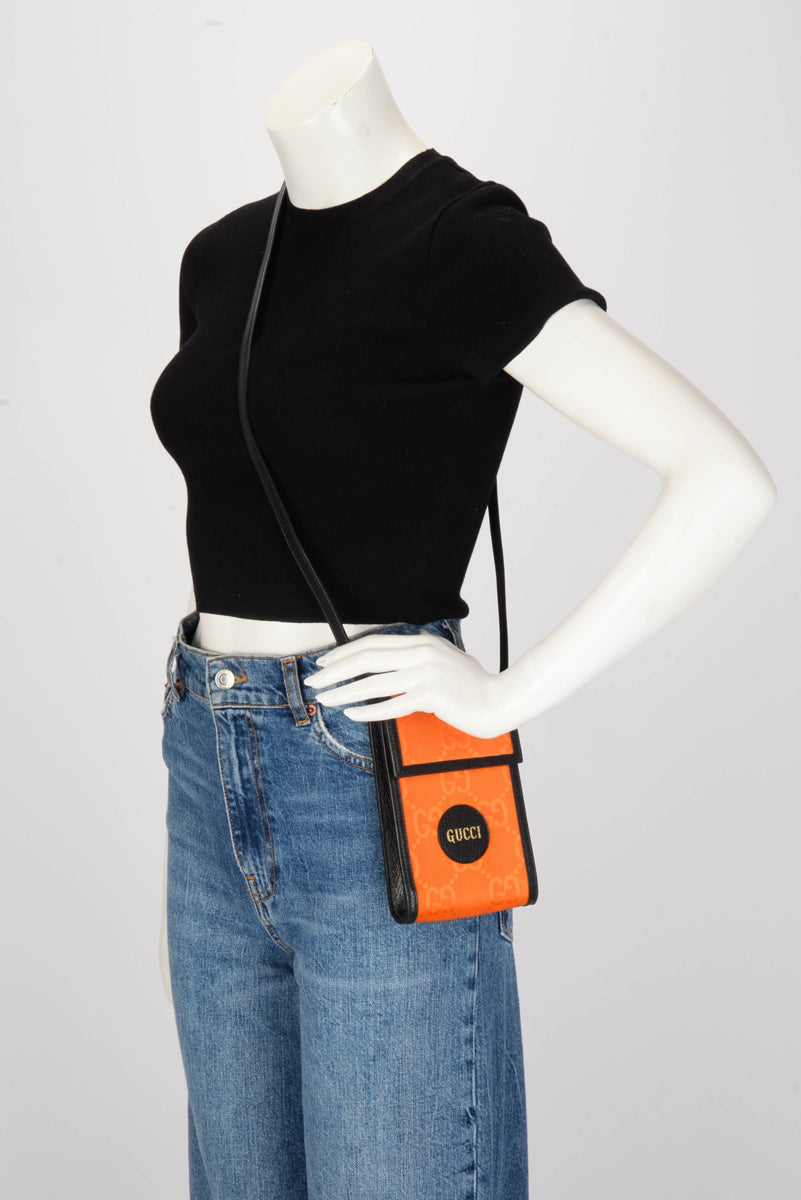 Gucci Orange GG Nylon Off the Grid Mini Cross Body Bag