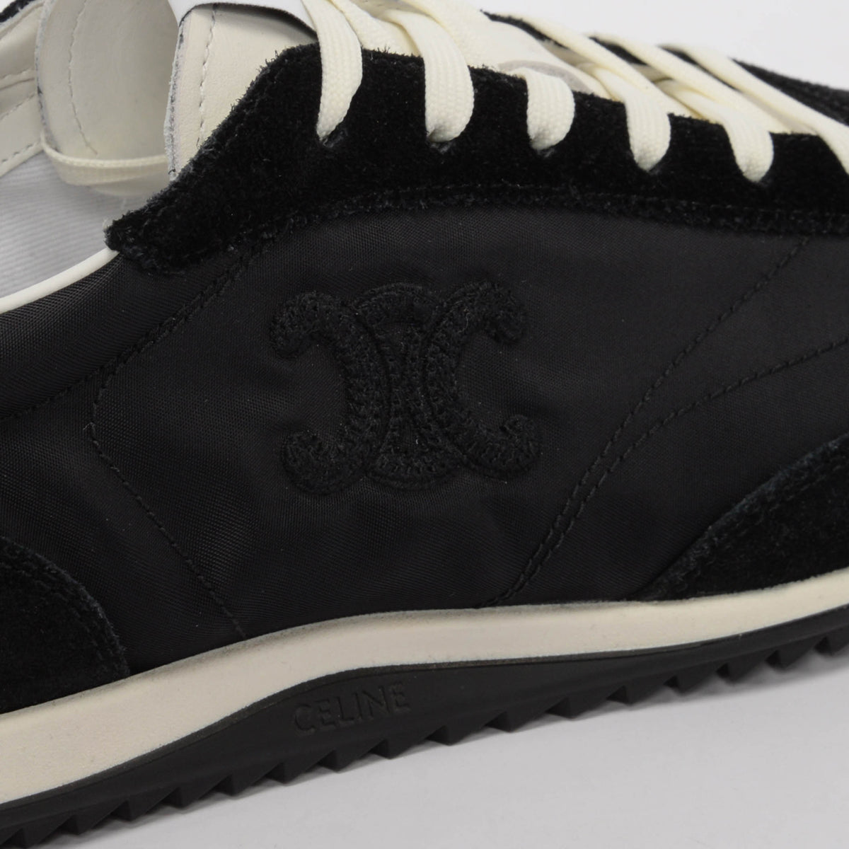 Celine Black Suede & Nylon Racer Sneakers 40