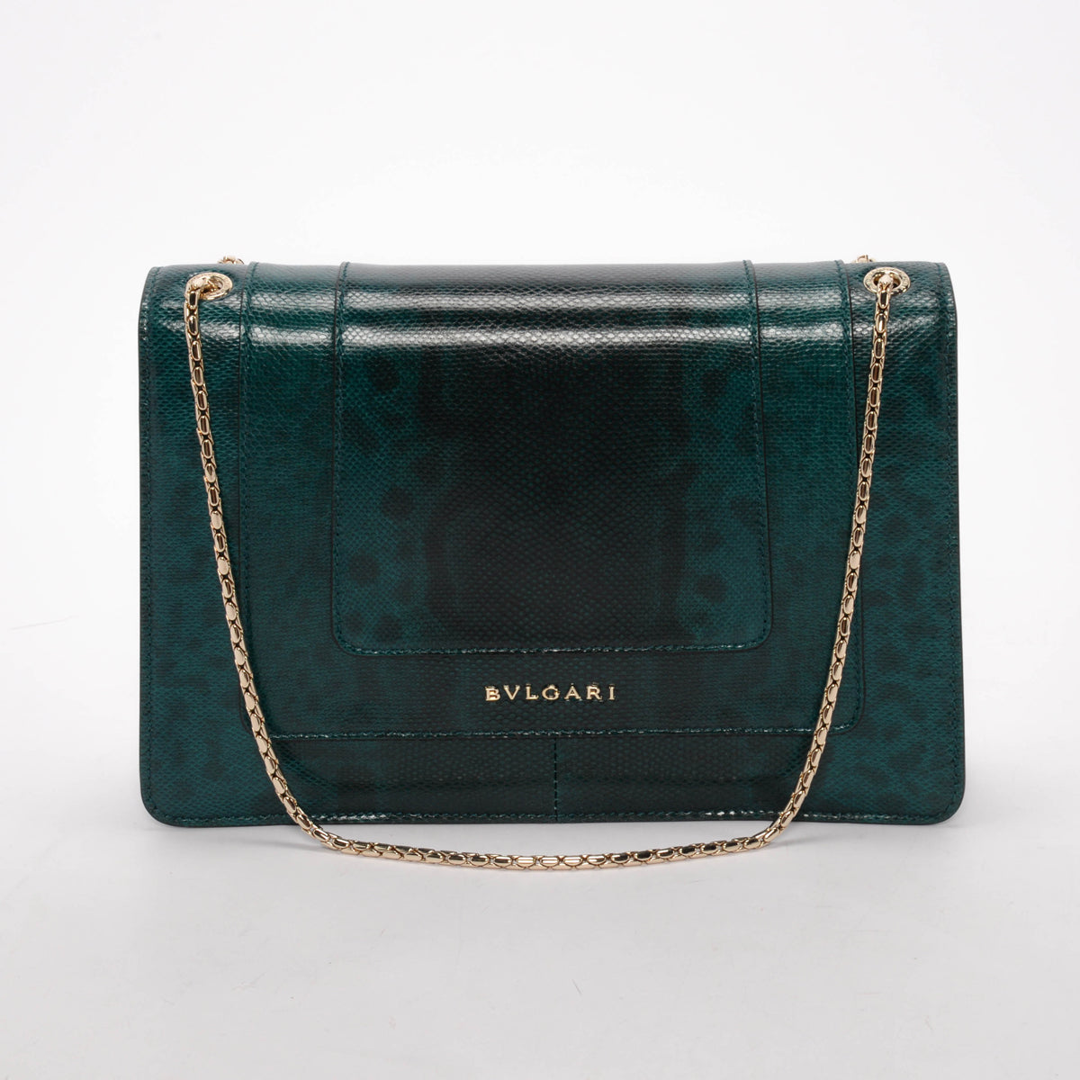 Bulgari Emerald Karung Medium Serpenti Forever Shoulder Bag