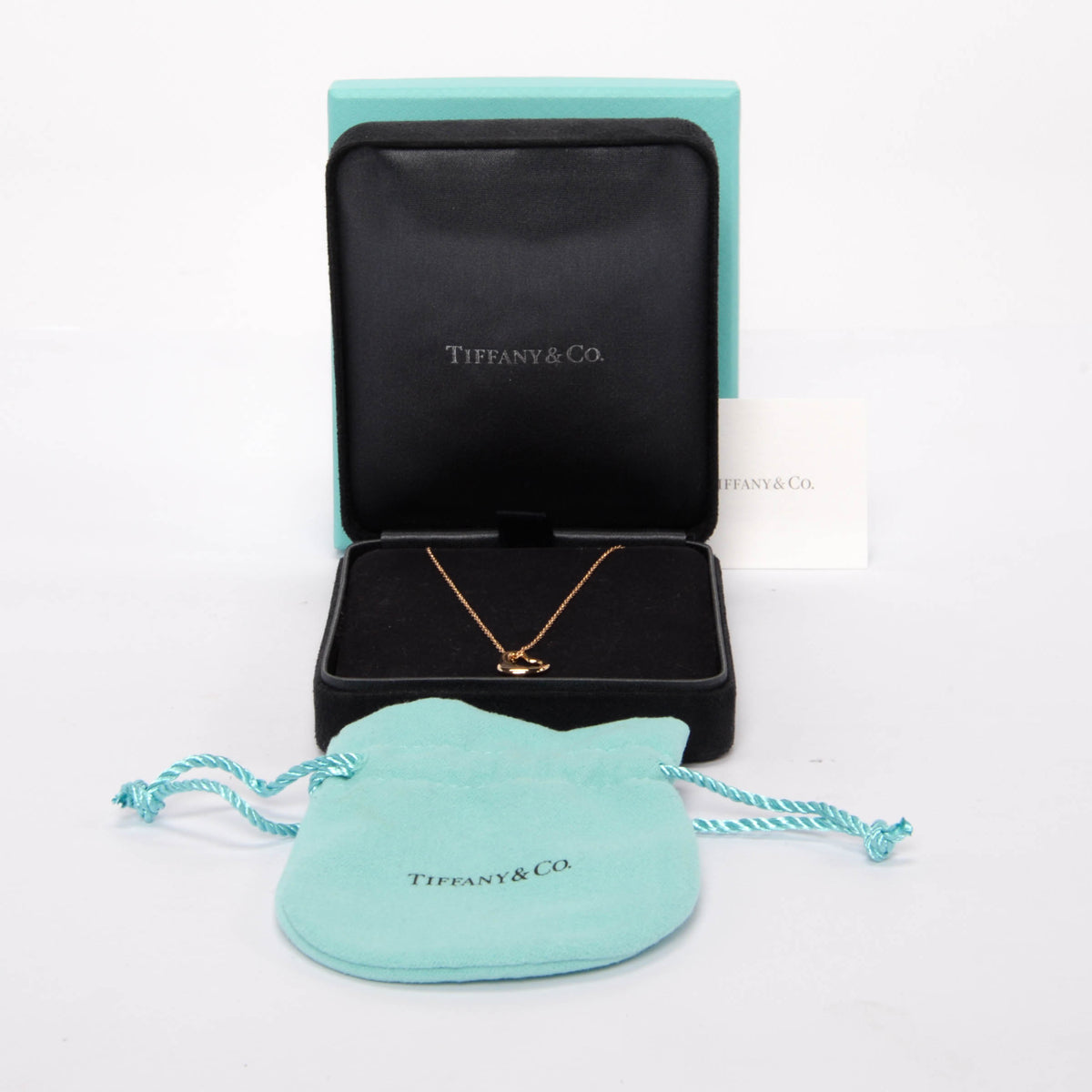 Tiffany & Co 18k Rose Gold Elsa Peretti Open Heart Pendant