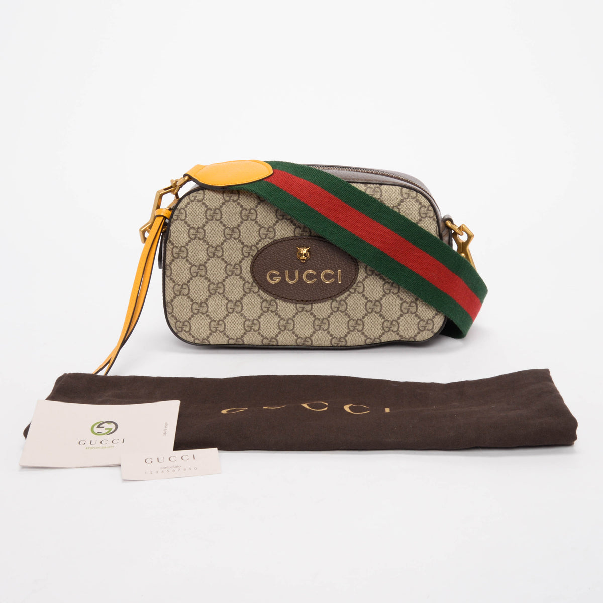 Gucci Brown GG Supreme Neo Vintage Camera Bag
