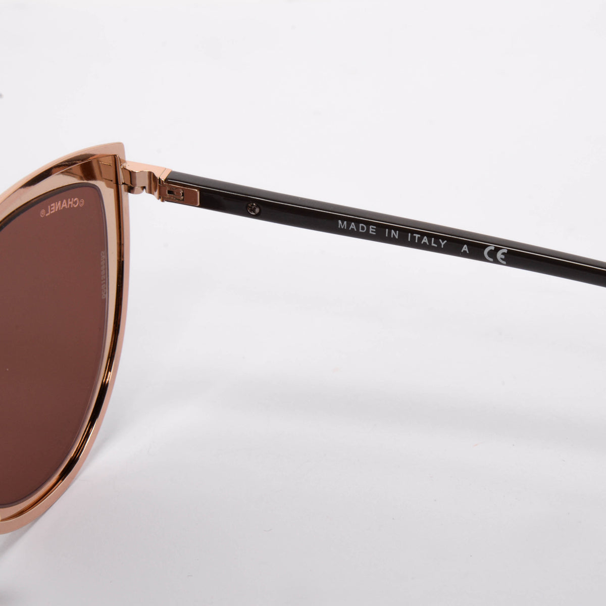 Chanel Rose Gold Metal Cat Eye Sunglasses