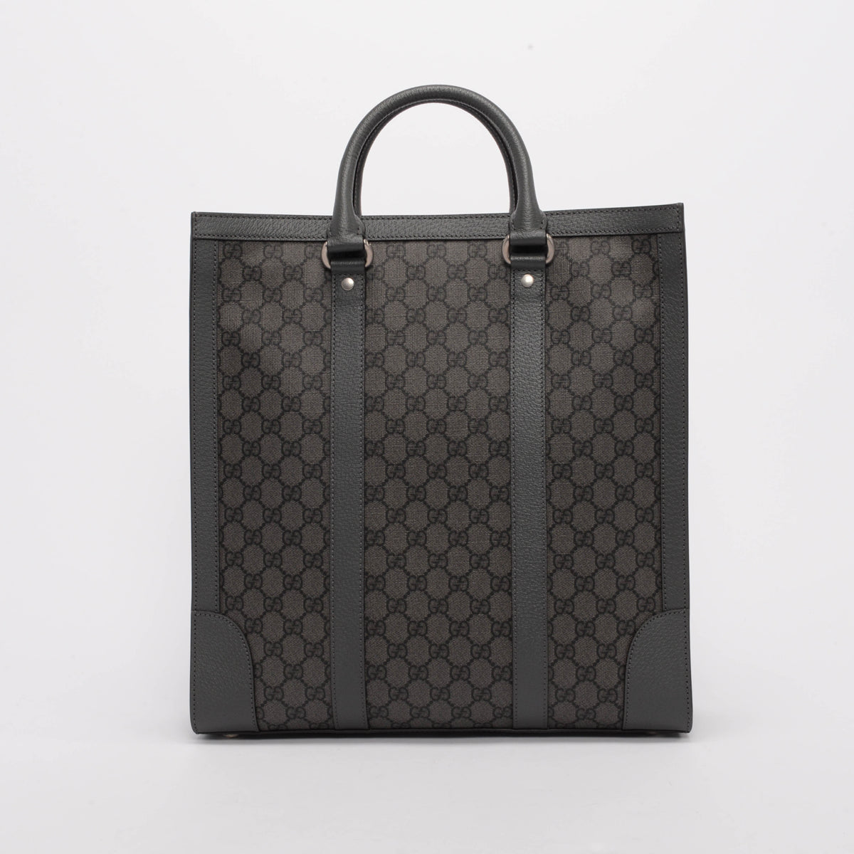 Gucci Anthracite GG Supreme Ophidia Medium Tote