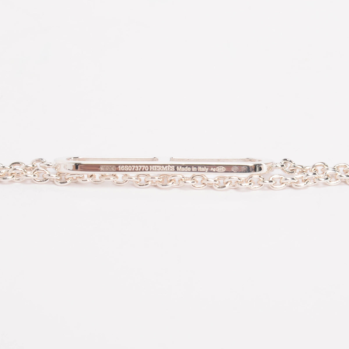 Hermes Silver Ever Chaine D'Ancre Long Necklace