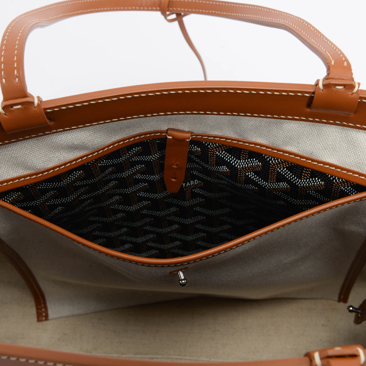 Goyard Tan Decize Taurillon Bellechasse Biaude PM Tote