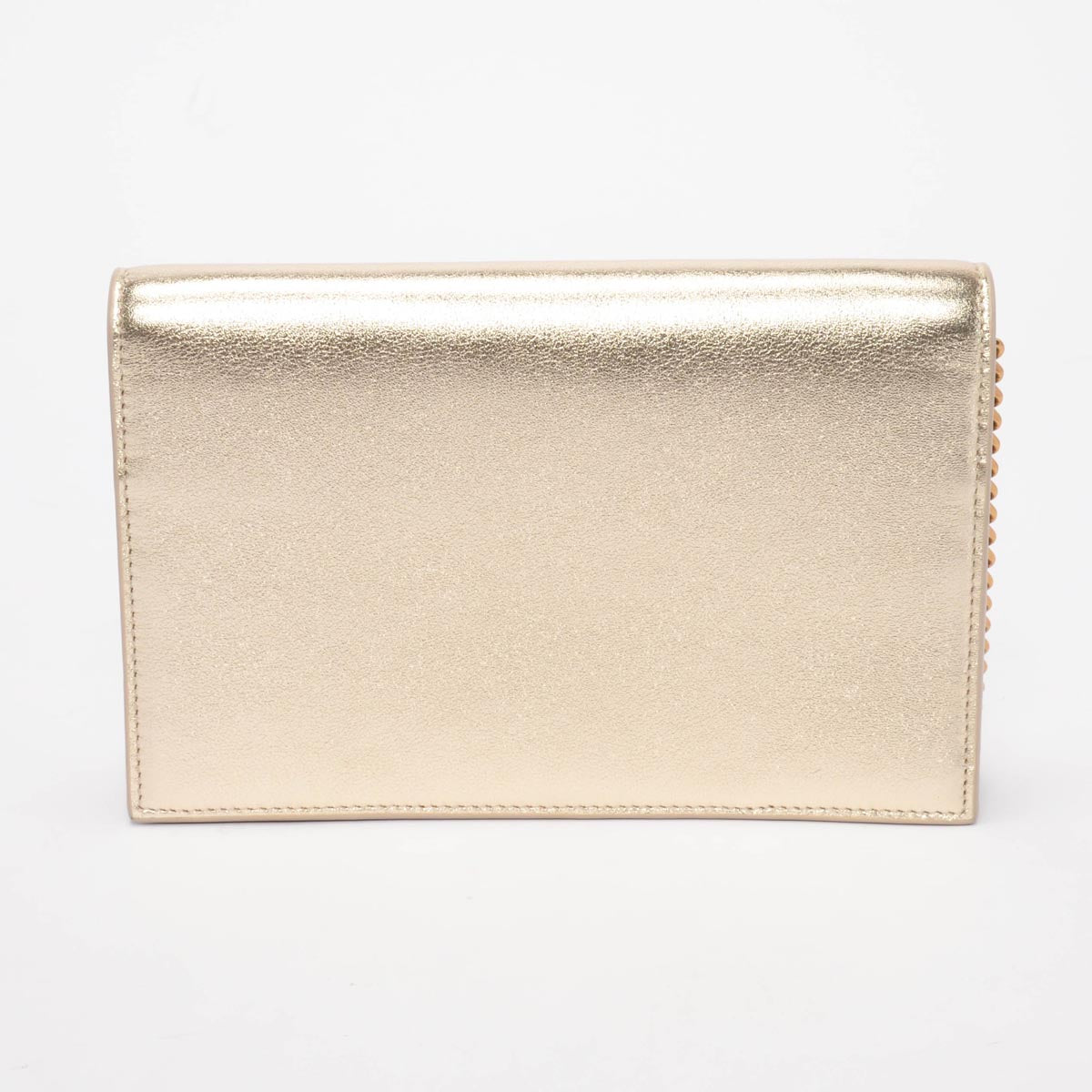 Saint Laurent Gold Calfskin Envelope Chain Wallet Clutch