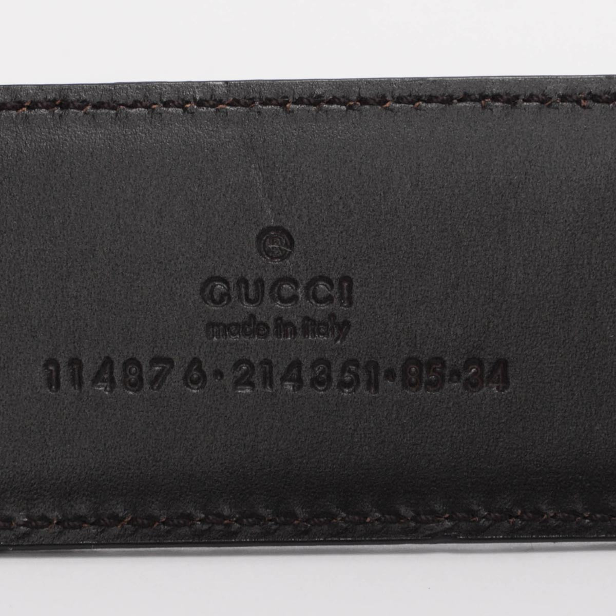 Gucci Dark Brown Guccissima Interlocking G Belt