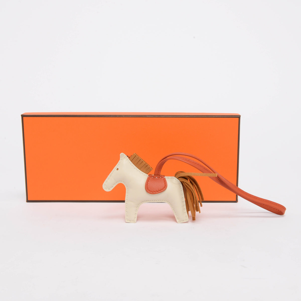 Hermes Craie Milo Lambskin Rodeo PM Bag Charm